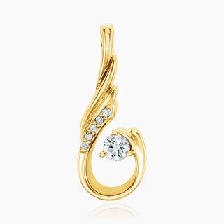 Twisted Diamond Pendant | Yellow Gold