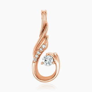 Twisted Diamond Pendant | Rose Gold