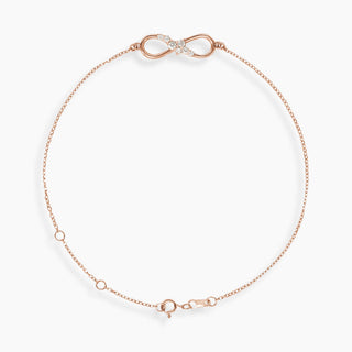 Infinity Diamond Bracelet | Rose Gold