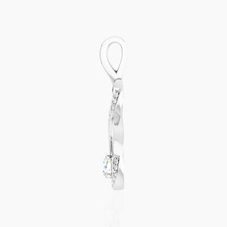Weaving Diamonds Pendant | White Gold