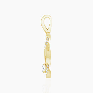 Weaving Diamonds Pendant | Yellow Gold