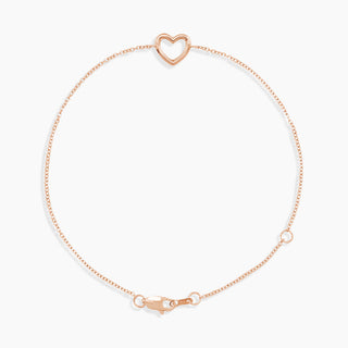 Golden Heart Bracelet | Rose Gold