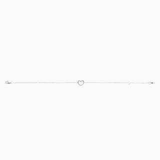 Golden Heart Bracelet | White Gold