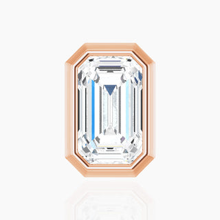 Emerald Cut Diamond Pendant | Rose Gold