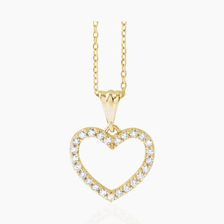 Diamond Heart Necklace | Yellow Gold