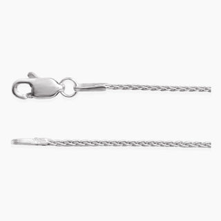 Wheat Chain 1.25mm | White Gold