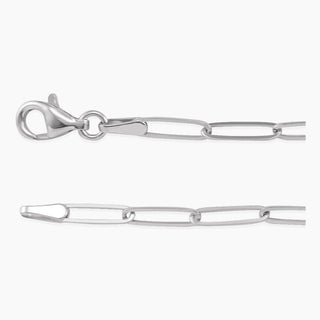 Paperclip Chain 2.60mm | White Gold