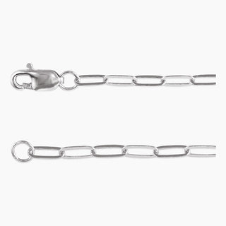 Paperclip Chain 2.10mm | White Gold