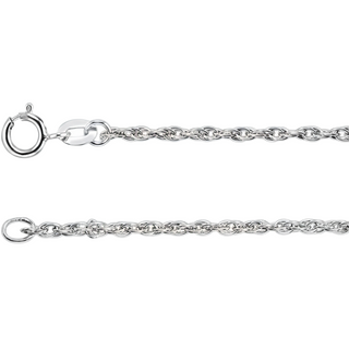 Silver chain with clasp on a white background