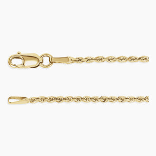 Diamond-Cut Rope Chain 1.60mm | Yellow Gold
