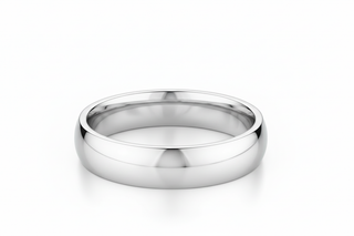 Classic Dome Band White Gold Regenerated
