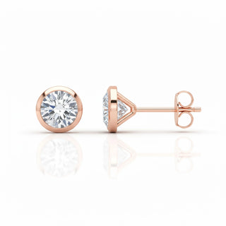 The Modern Bezel-Set Diamond Studs