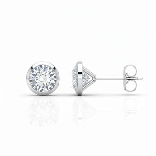 The Modern Bezel-Set Diamond Studs