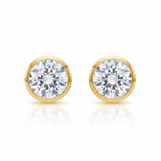 The Modern Bezel-Set Diamond Studs