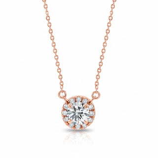 The Brilliant Halo Diamond Necklace