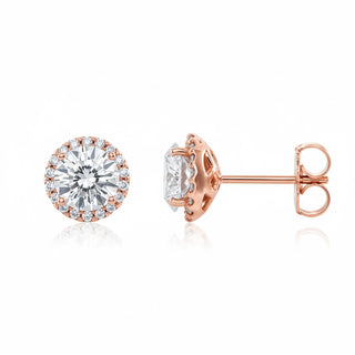 The Brilliant Halo Diamond Studs
