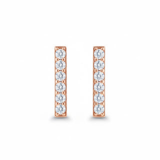 The Diamond Bar Stud Earrings