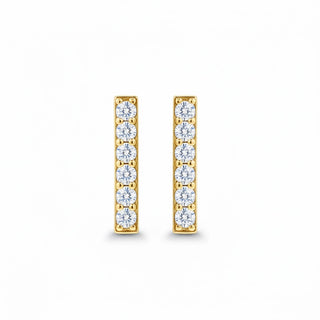 The Diamond Bar Stud Earrings