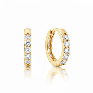 The Everyday Diamond Huggie Hoops