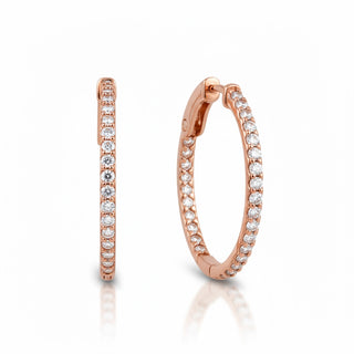 The Luxe Inside Out Diamond Hoops