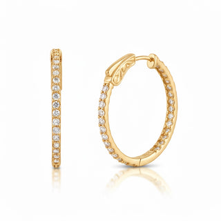 The Luxe Inside Out Diamond Hoops