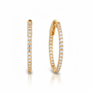 The Luxe Inside Out Diamond Hoops