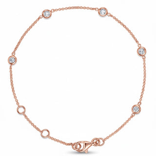 Bezel Set Diamond Station Bracelet