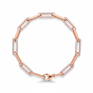 Diamond Paperclip Link Bracelet