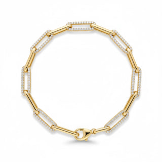 Diamond Paperclip Link Bracelet