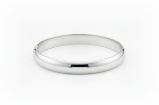 White gold hinged bangle bracelet