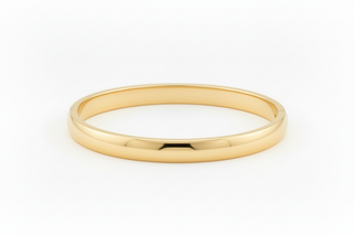 Yellow gold hinged bangle bracelet - matched to rose gold